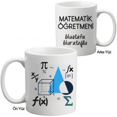 Öğretmenler Günü Hediyesi - Matematik Öğretmeni Kupa Bardak