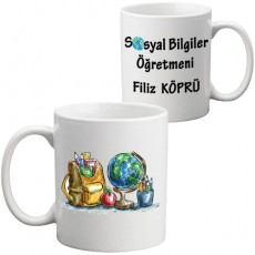 Öğretmenler Günü Hediyesi - Sosyal Bilgiler Öğretmeni Kupa Bardak