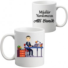 Erkek Müdür Yardımcısına Hediye Kupa Bardak