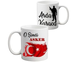 Askere Hediye O Şimdi Asker İsimli Kupa Bardak