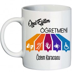 Özel Eğitim Öğretmenine Hediye İsimli Kupa Bardak - Öğretmenler Günü Hediyesi