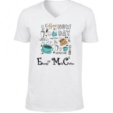 E=mc2 Tasarım Kahve Temalı Fizikçiye Hediye Tişört (Unisex)