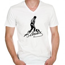 Atatürk İmzalı Tişört - Unisex - V yaka