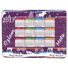 Yeni Yıl Hediyesi - Takvimli İsme Özel Magnet (15x21 cm)