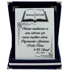 Öğretmenler Gününe Özel Plaket - Kitap Tasarım