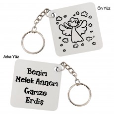 Melek Annem Anneler Günü Hediyesi İsimli Anahtarlık