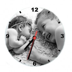 Kişiye Özel Fotoğraf Baskılı Cam Duvar Saati (20 cm)
