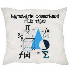 Matematik Öğretmenine Hediye - İsimli Yastık